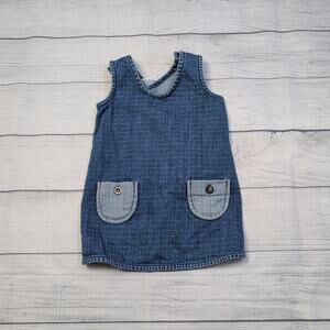 2T Hanna Andersson Stitched Denim Camp Dress